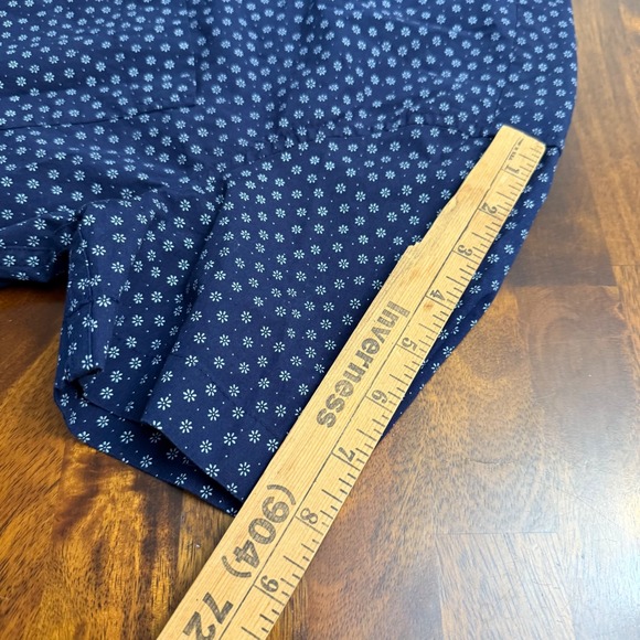 J.Crew Mens Slim Secret Wash Short Sleeve Button Down Shirt Navy Floral Size M - Picture 6 of 7